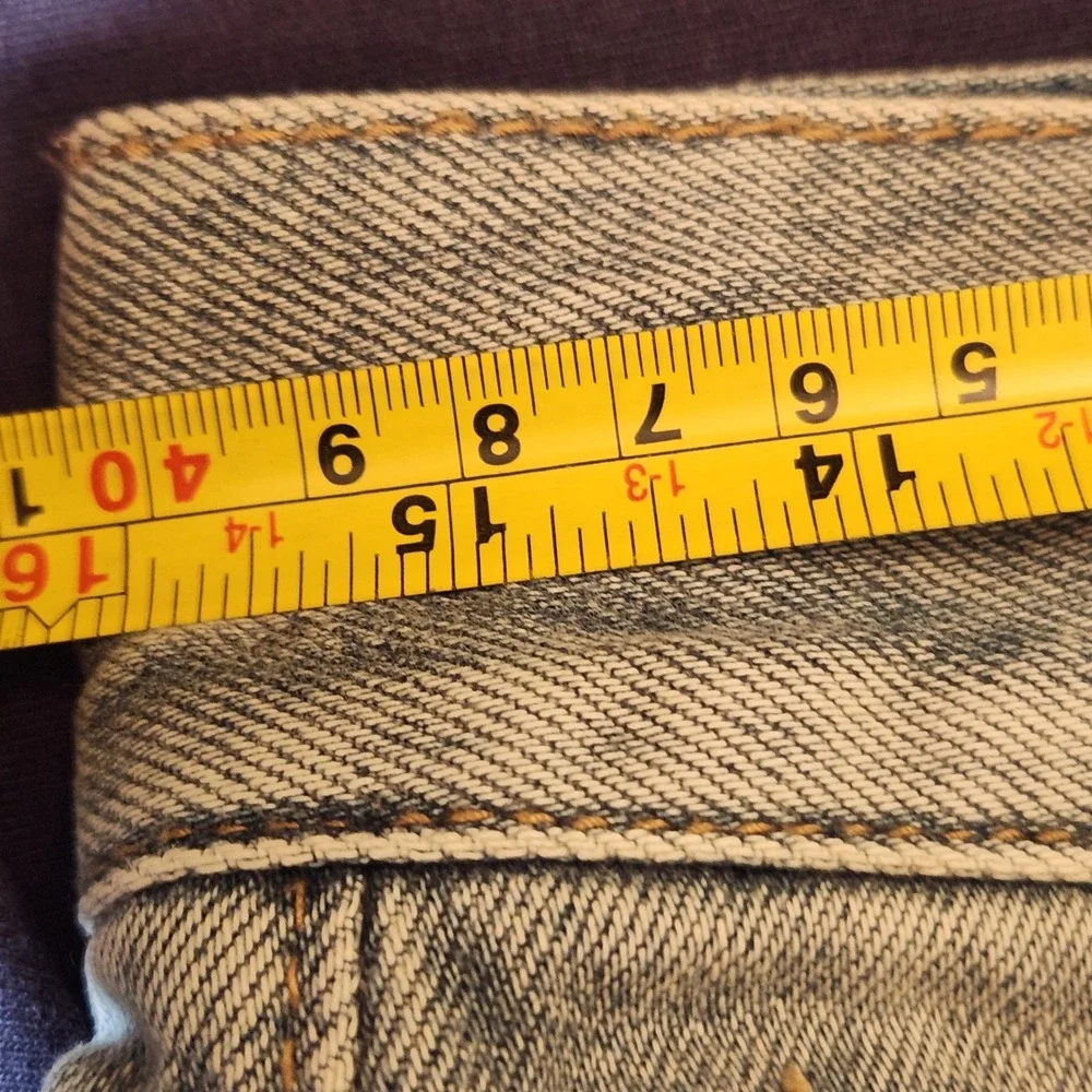 mnml Straight Leg Jeans Mens 32 Light Wash NWOT Raw Hem Streetwear Denim